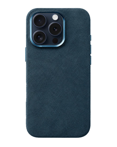 iPhone 15 Pro - Case Alcantara - Ocean Blue