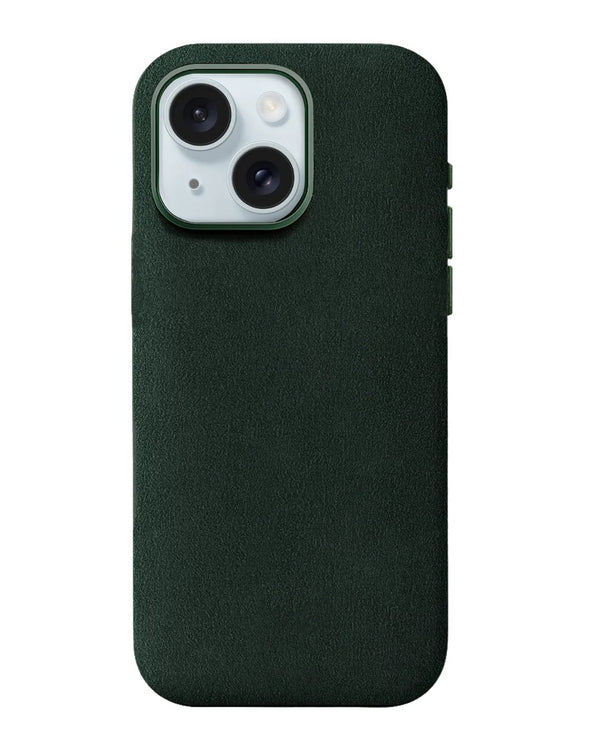 iPhone 15 Plus - Case Alcantara - Midnight Green