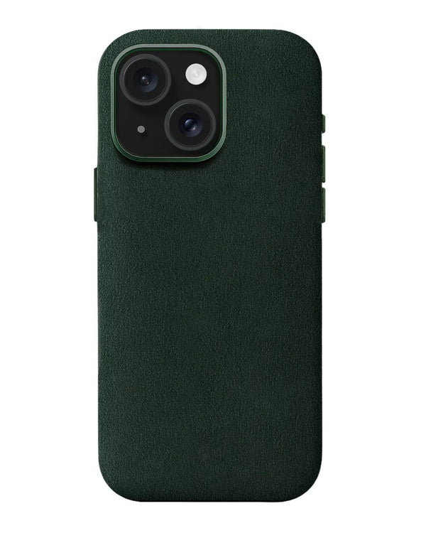 iPhone 15 Plus - Case Alcantara - Midnight Green