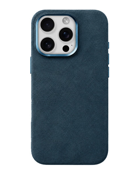 iPhone 16 Pro Max - Case Alcantara - Ocean Blue