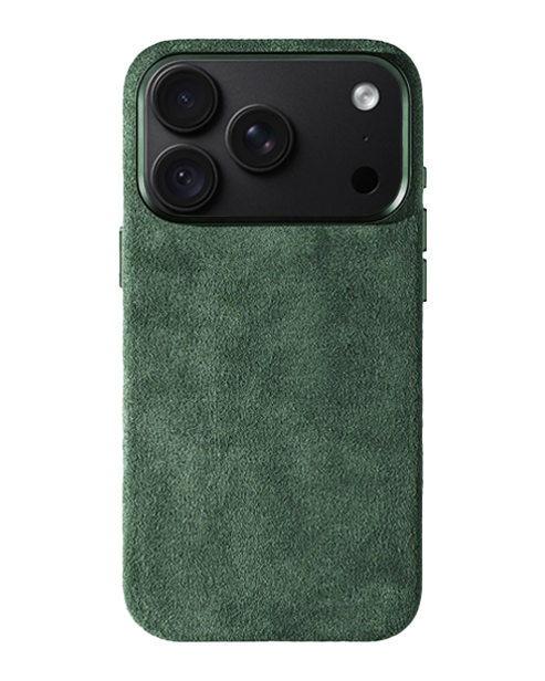 iPhone 18 Pro Max - Case Alcantara - Midnight Green