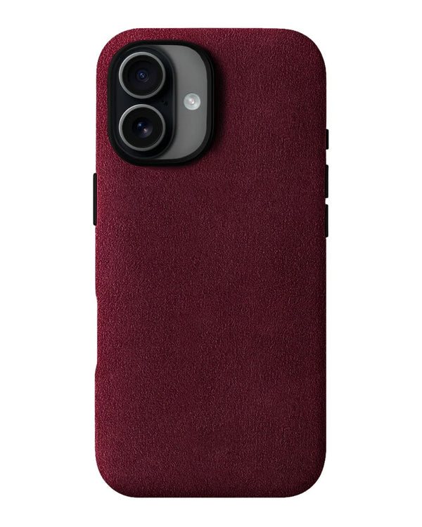 iPhone 16 Plus - Case Alcantara - Wine Red