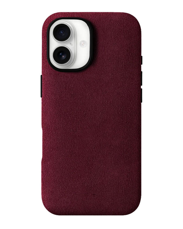 iPhone 16 Plus - Case Alcantara - Wine Red