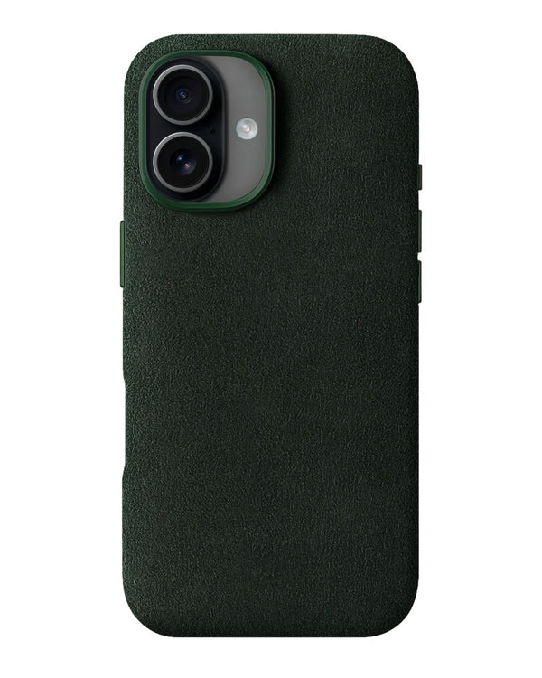 iPhone 16 Plus - Case Alcantara - Midnight Green