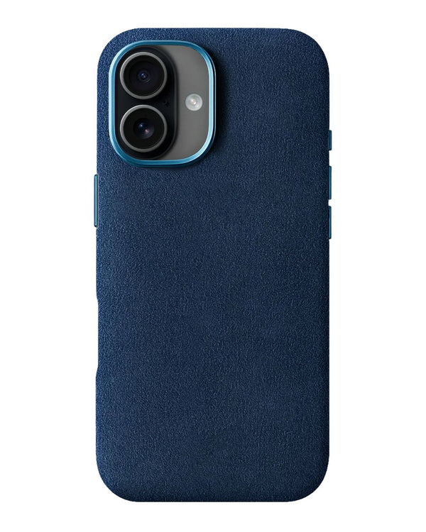 iPhone 16 Plus - Case Alcantara - Ocean Blue