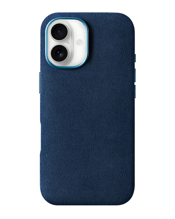 iPhone 16 Plus - Case Alcantara - Ocean Blue
