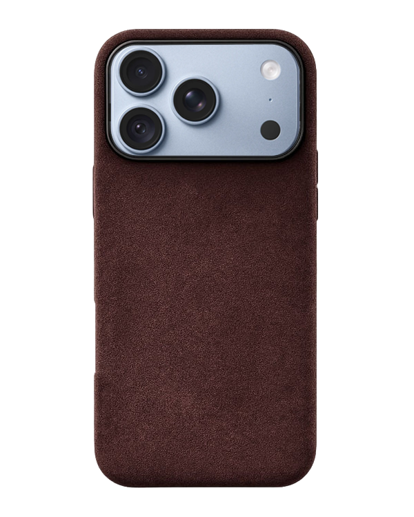 iPhone 18 Pro Max - Case Alcantara - Coffee Brown