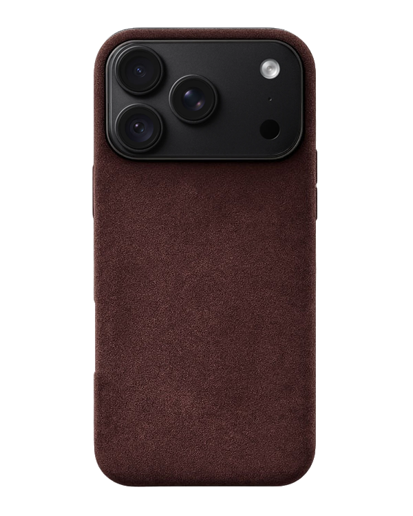 iPhone 18 Pro Max - Case Alcantara - Coffee Brown