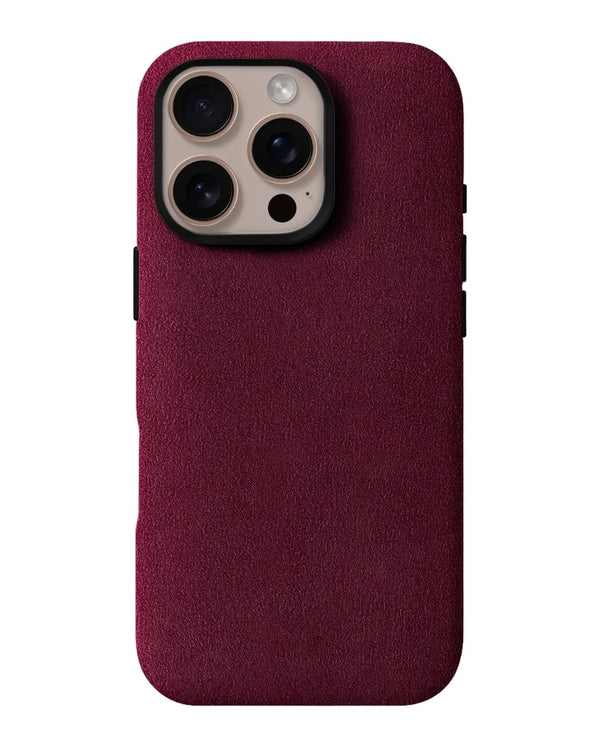 iPhone 16 Pro Max - Case Alcantara - Burgundy