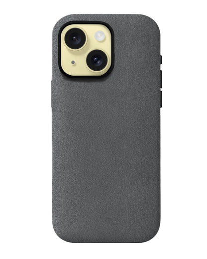iPhone 15 Plus - Case Alcantara - Ciment Gray