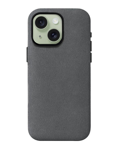 iPhone 15 Plus - Case Alcantara - Ciment Gray