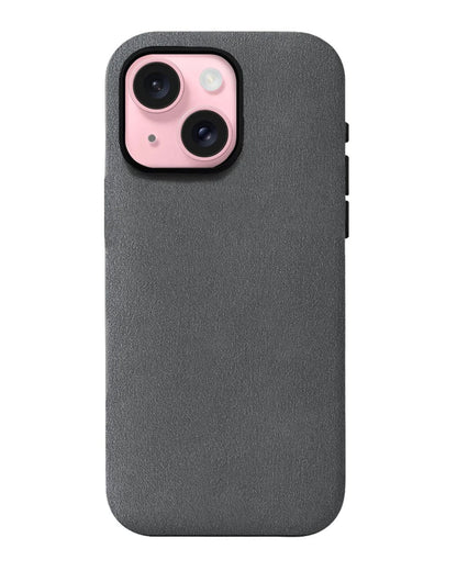 iPhone 15 Plus - Case Alcantara - Ciment Gray