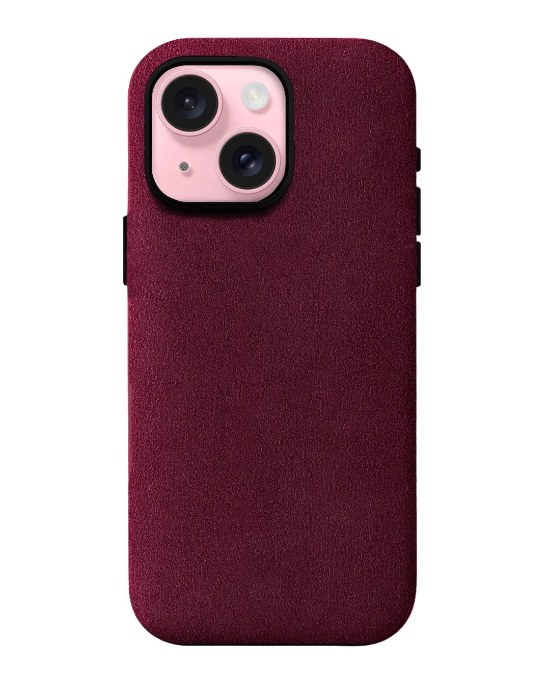 iPhone 15 Plus - Case Alcantara - Wine Red
