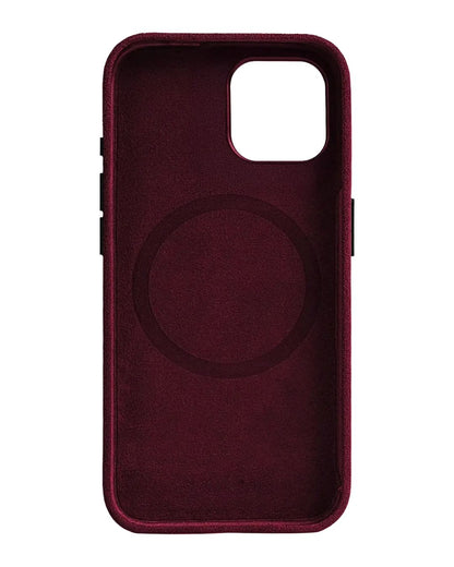 iPhone 15 Plus - Case Alcantara - Wine Red