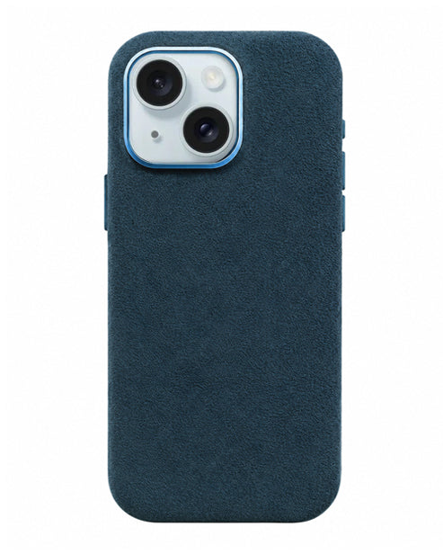 iPhone 15 - Case Alcantara - Ocean Blue