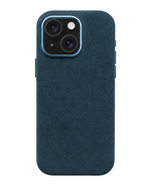 iPhone 15 - Case Alcantara - Ocean Blue