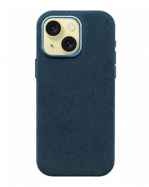 iPhone 15 - Case Alcantara - Ocean Blue