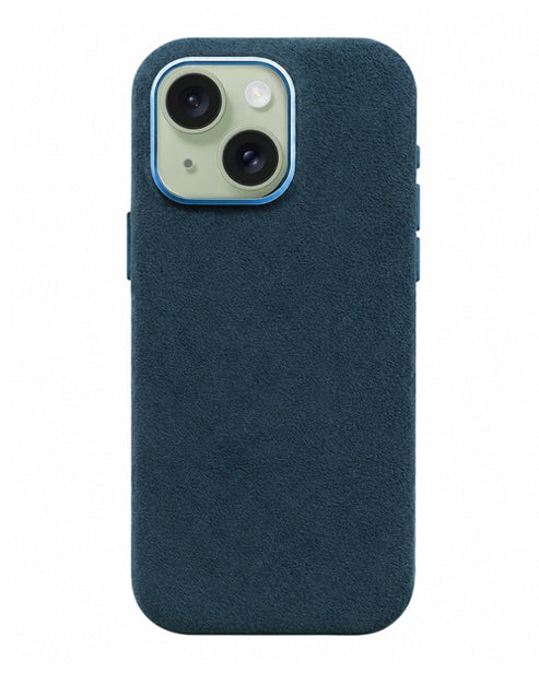 iPhone 15 - Case Alcantara - Ocean Blue