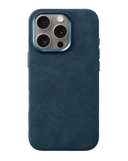 iPhone 15 Pro Max - Case Alcantara - Ocean Blue