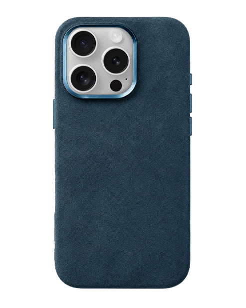 iPhone 15 Pro Max - Case Alcantara - Ocean Blue