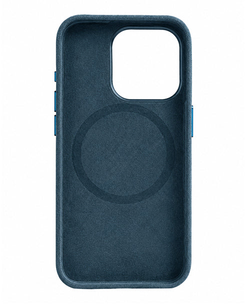 iPhone 15 Pro Max - Case Alcantara - Ocean Blue