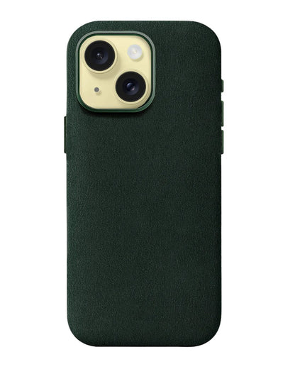 iPhone 15 Plus - Case Alcantara - Midnight Green