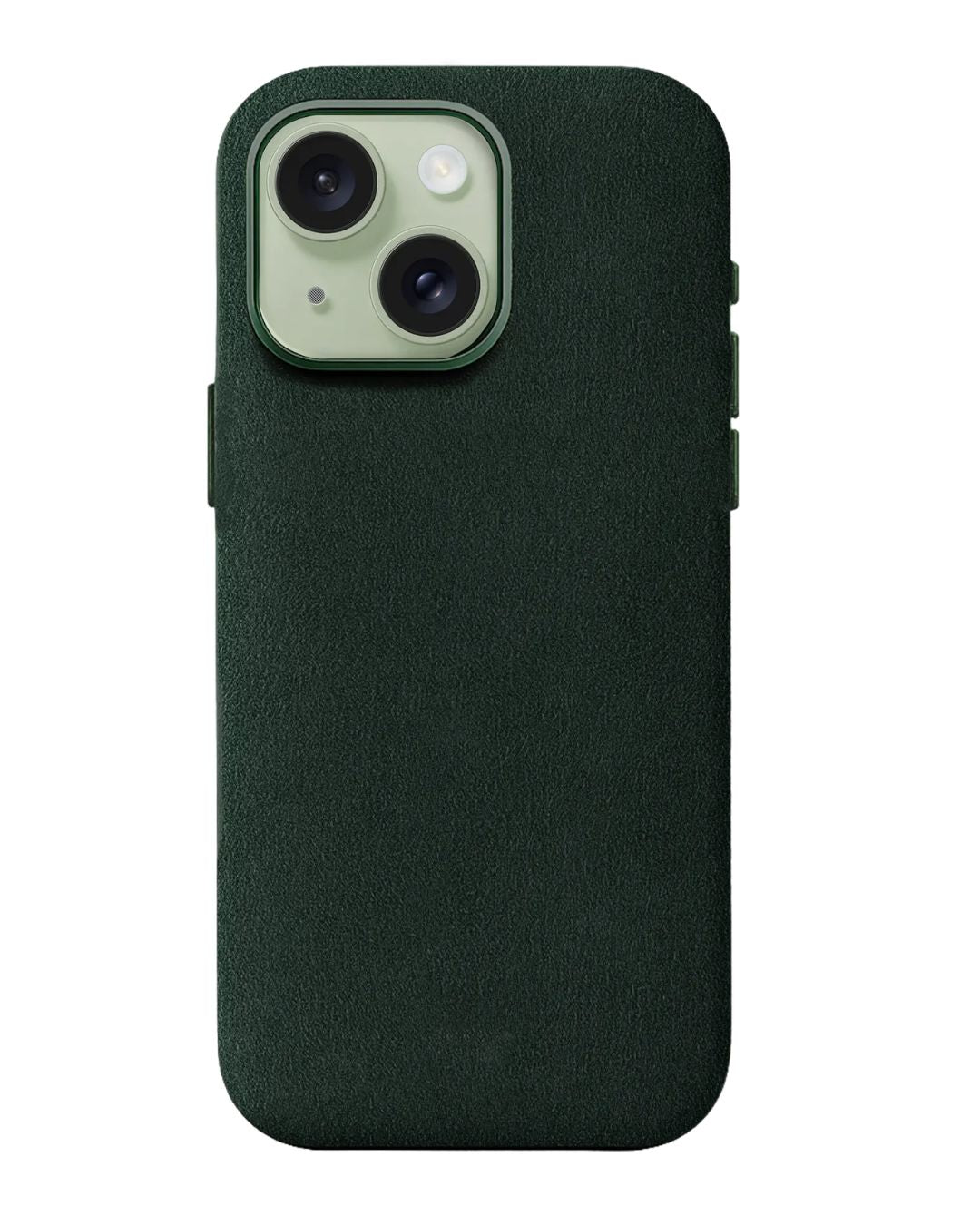 iPhone 15 Plus - Case Alcantara - Midnight Green