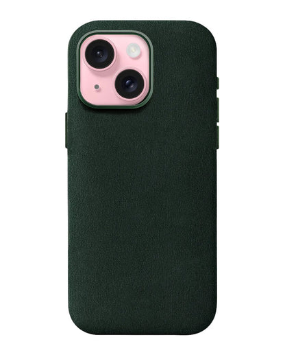 iPhone 15 Plus - Case Alcantara - Midnight Green