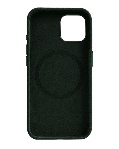 iPhone 15 Plus - Case Alcantara - Midnight Green