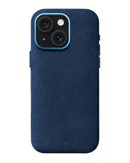 iPhone 15 Plus - Case Alcantara - Ocean Blue
