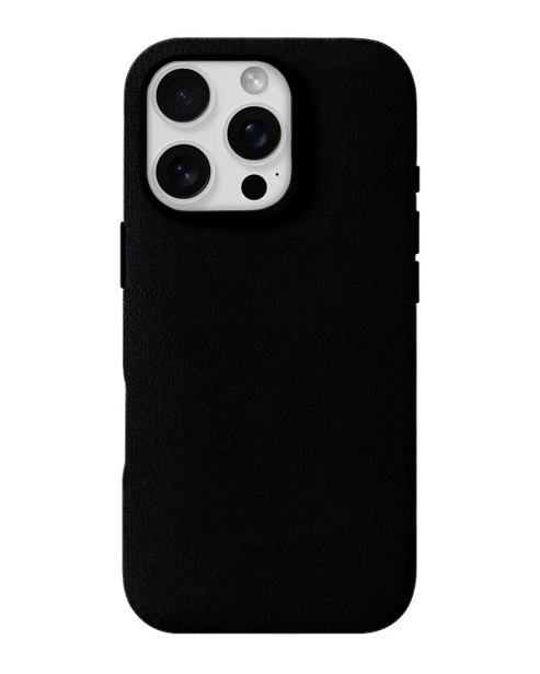 iPhone 16 Pro - Case Alcantara - Black Caviar