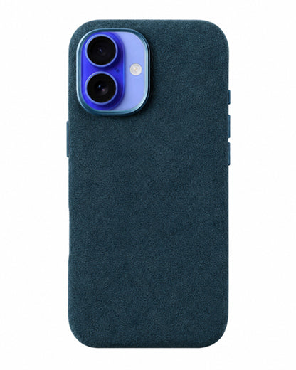 iPhone 16 - Case Alcantara - Ocean Blue