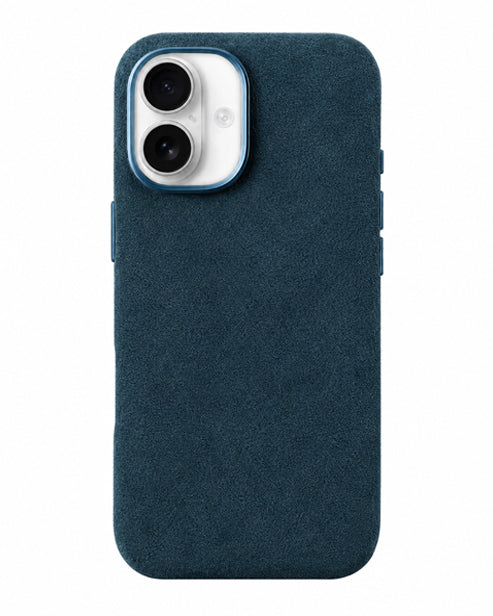 iPhone 16 - Case Alcantara - Ocean Blue