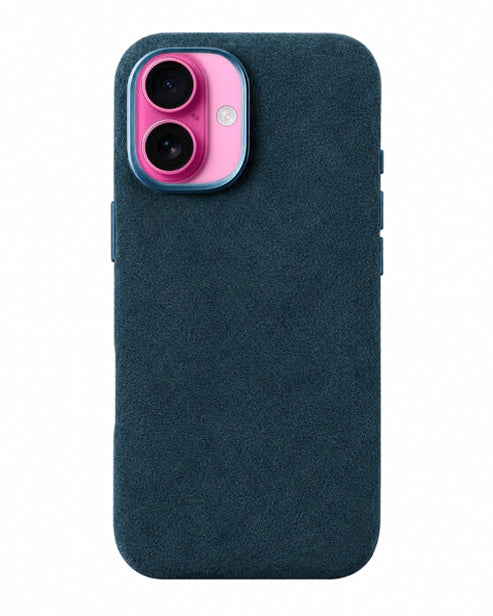 iPhone 16 - Case Alcantara - Ocean Blue