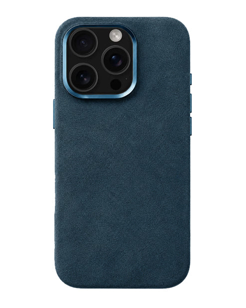 iPhone 16 Pro - Case Alcantara - Ocean Blue