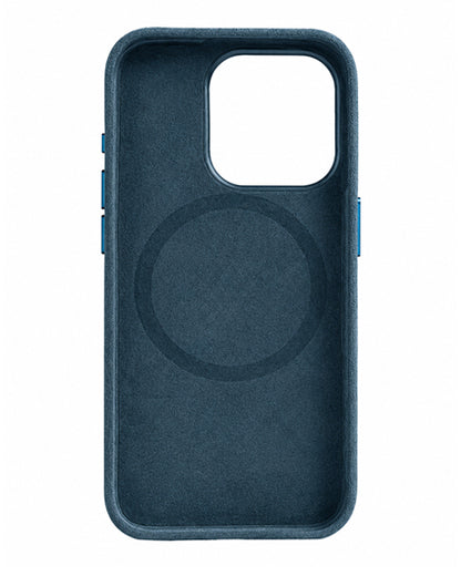 iPhone 16 Pro - Case Alcantara - Ocean Blue