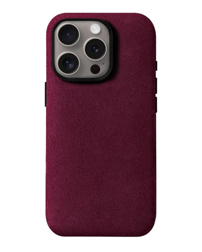 iPhone 15 Pro Max - Case Alcantara - Burgundy