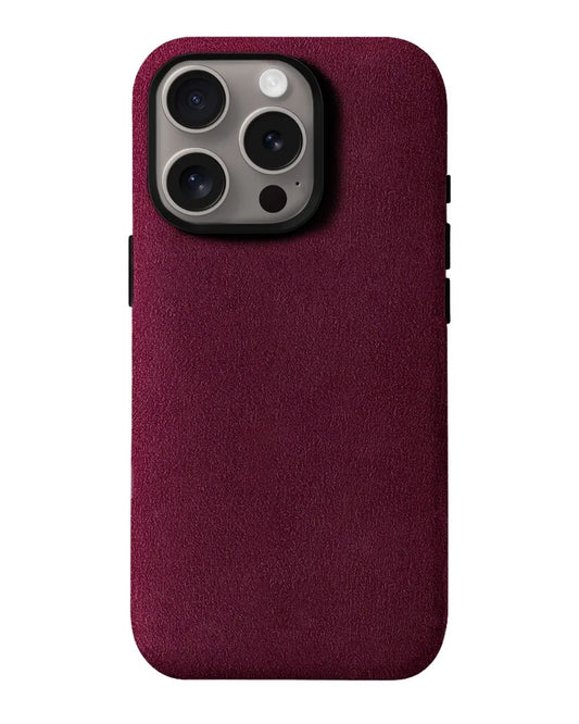 iPhone 15 Pro Max - Case Alcantara - Burgundy