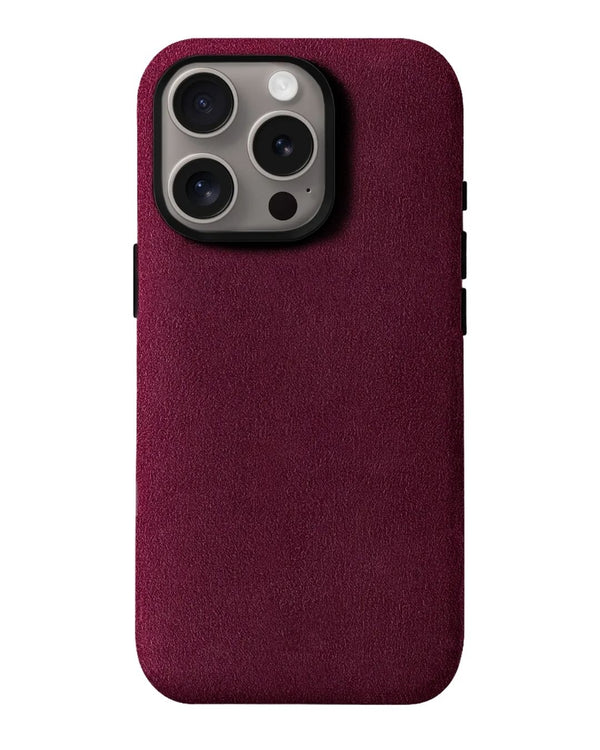 iPhone 15 Pro Max - Case Alcantara - Burgundy