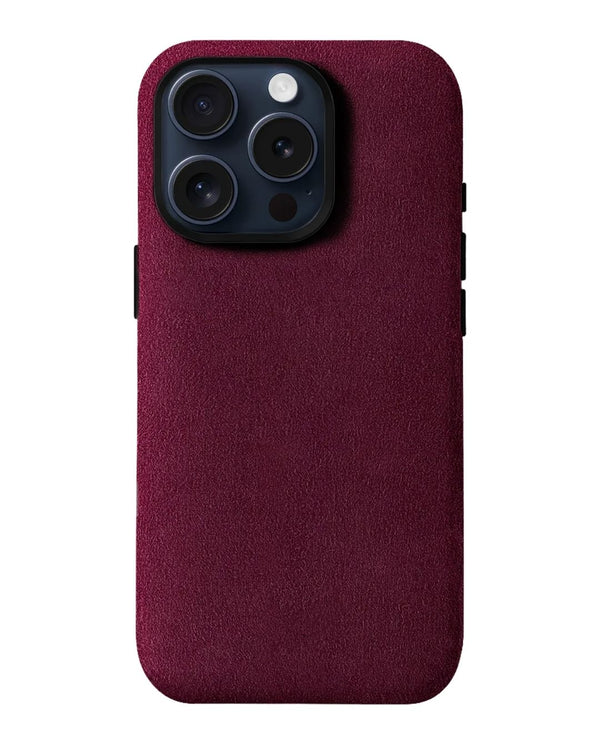 iPhone 15 Pro Max - Case Alcantara - Burgundy