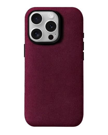 iPhone 15 Pro Max - Case Alcantara - Burgundy
