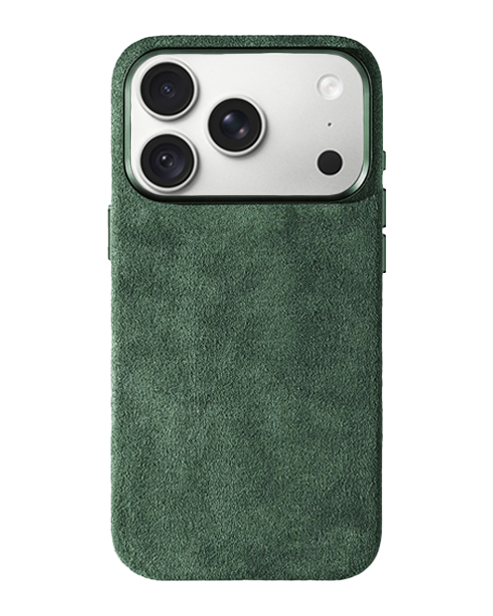 iPhone 18 Pro Max - Case Alcantara - Midnight Green