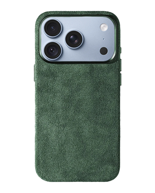 iPhone 18 Pro Max - Case Alcantara - Midnight Green
