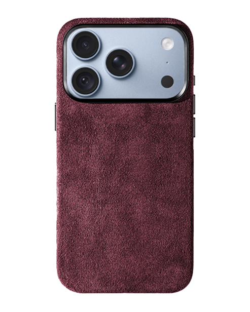 iPhone 18 Pro Max - Case Alcantara - Wine Red
