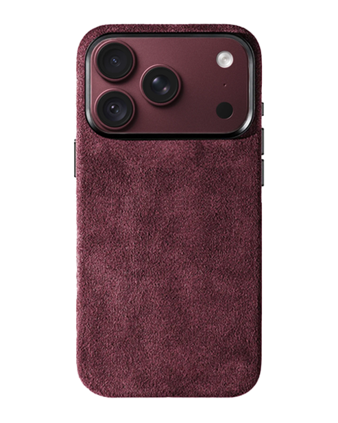 iPhone 18 Pro Max - Case Alcantara - Wine Red