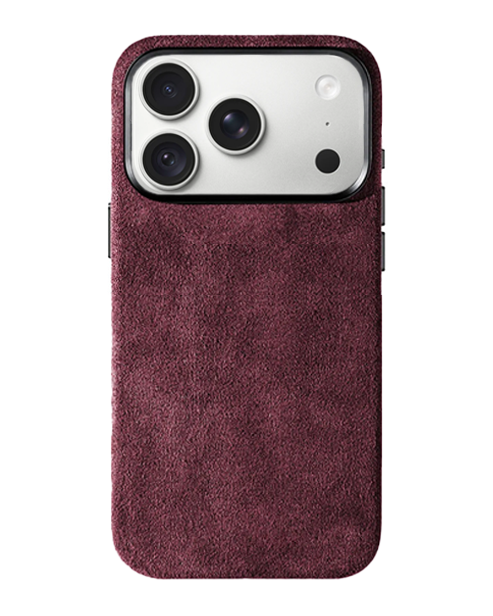 iPhone 18 Pro Max - Case Alcantara - Wine Red