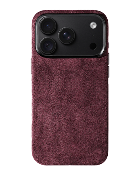 iPhone 18 Pro Max - Case Alcantara - Wine Red