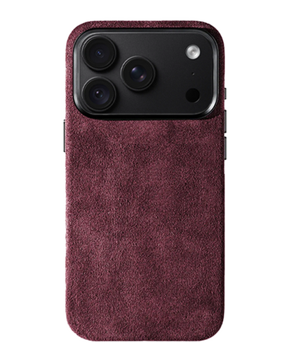 iPhone 18 Pro Max - Case Alcantara - Wine Red