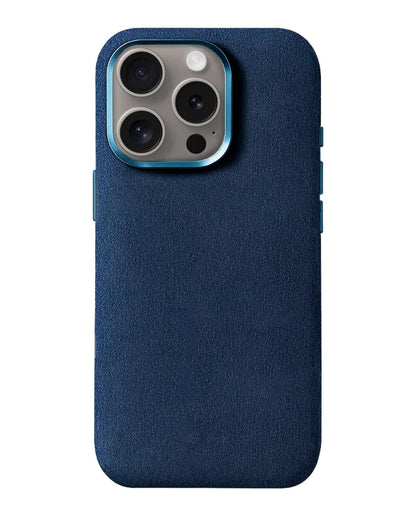 Iphone 15 Pro Max - Case Alcantara - Sea Blue
