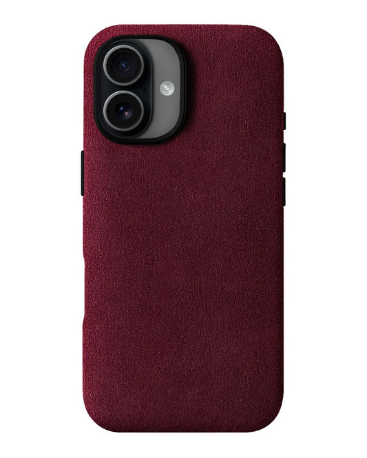 iPhone 16 Plus - Case Alcantara - Wine Red